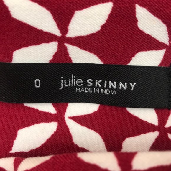 LOFT Pinwheel Julie Skinny Pant - Size 0 - Picture 8 of 10